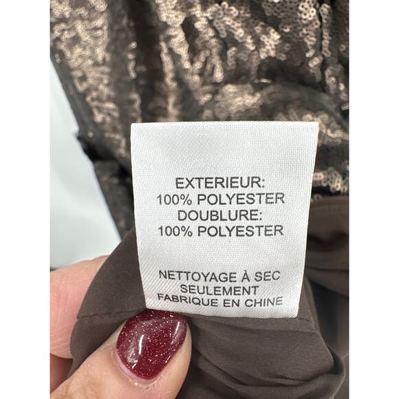Sea New York Rachelle Puff Sleeve Dress in Bronze Size Large NWT Pockets - Picture 11 of 13